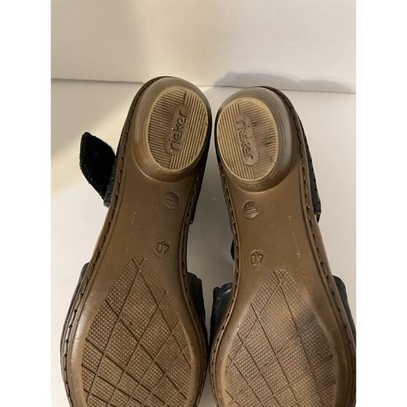 Rieker antistress women's shoes Mary Jane Black leather upper size EU 40/ US 9.5 - Picture 14 of 16